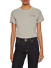 Pinko T-shirt manica corta Nambrone con logo gioiello grigio