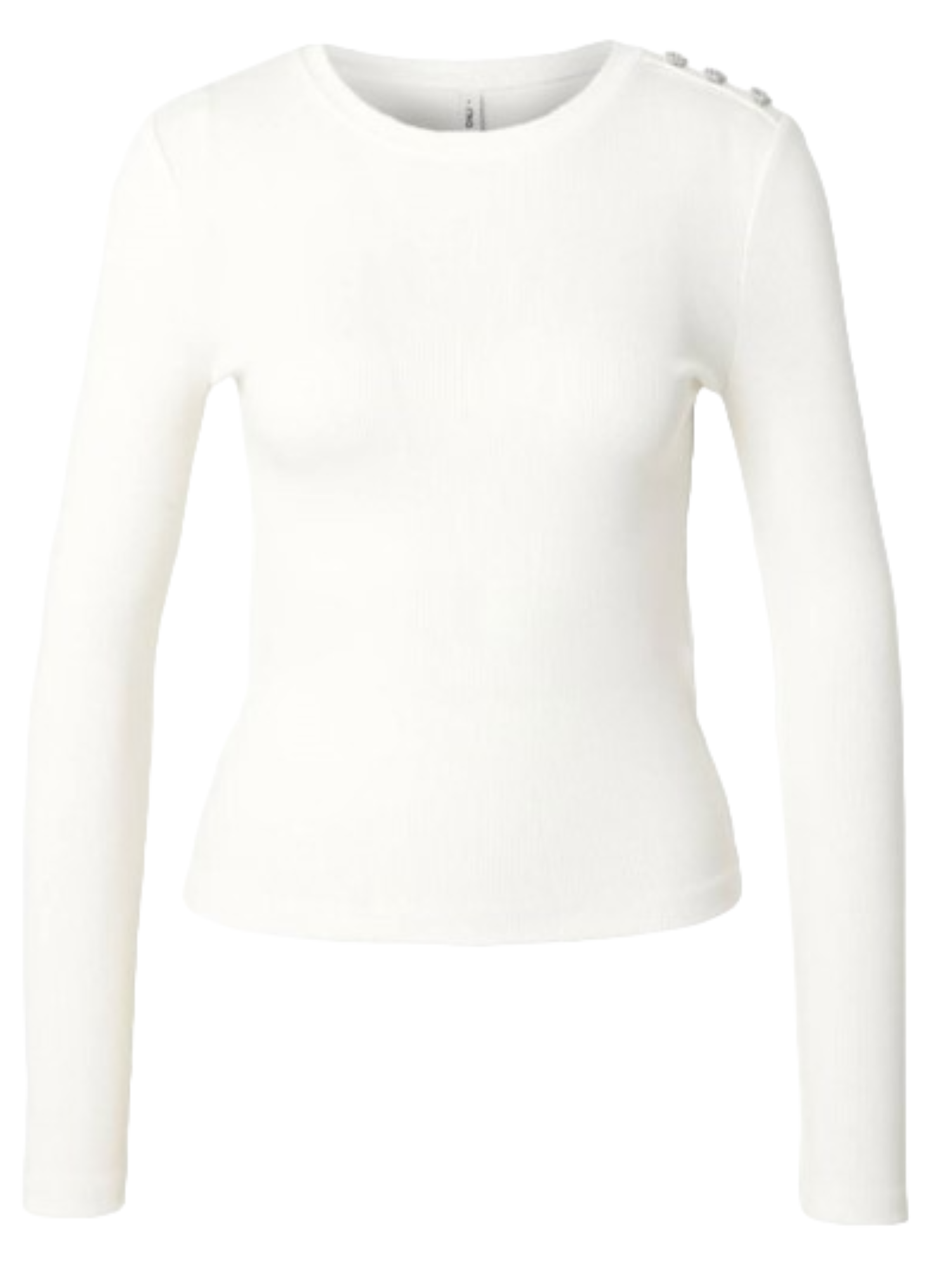 Only T-shirt a costine checkie bianca 15330371 CLOUD DANCER-RHINESTONES ONLY 