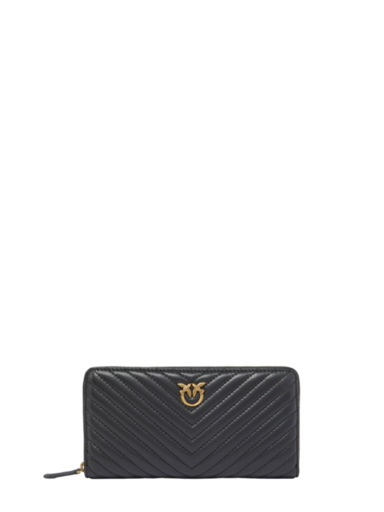 Pinko portafogli Ryder in pelle trapuntata chevron nero 100250-A0GK Z99Q PINKO 