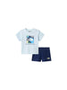 The North Face completo neonato T-shirt e shorts celeste blu