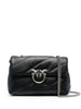 Pinko borsa Love Bag Classic Puff in pelle nero argento