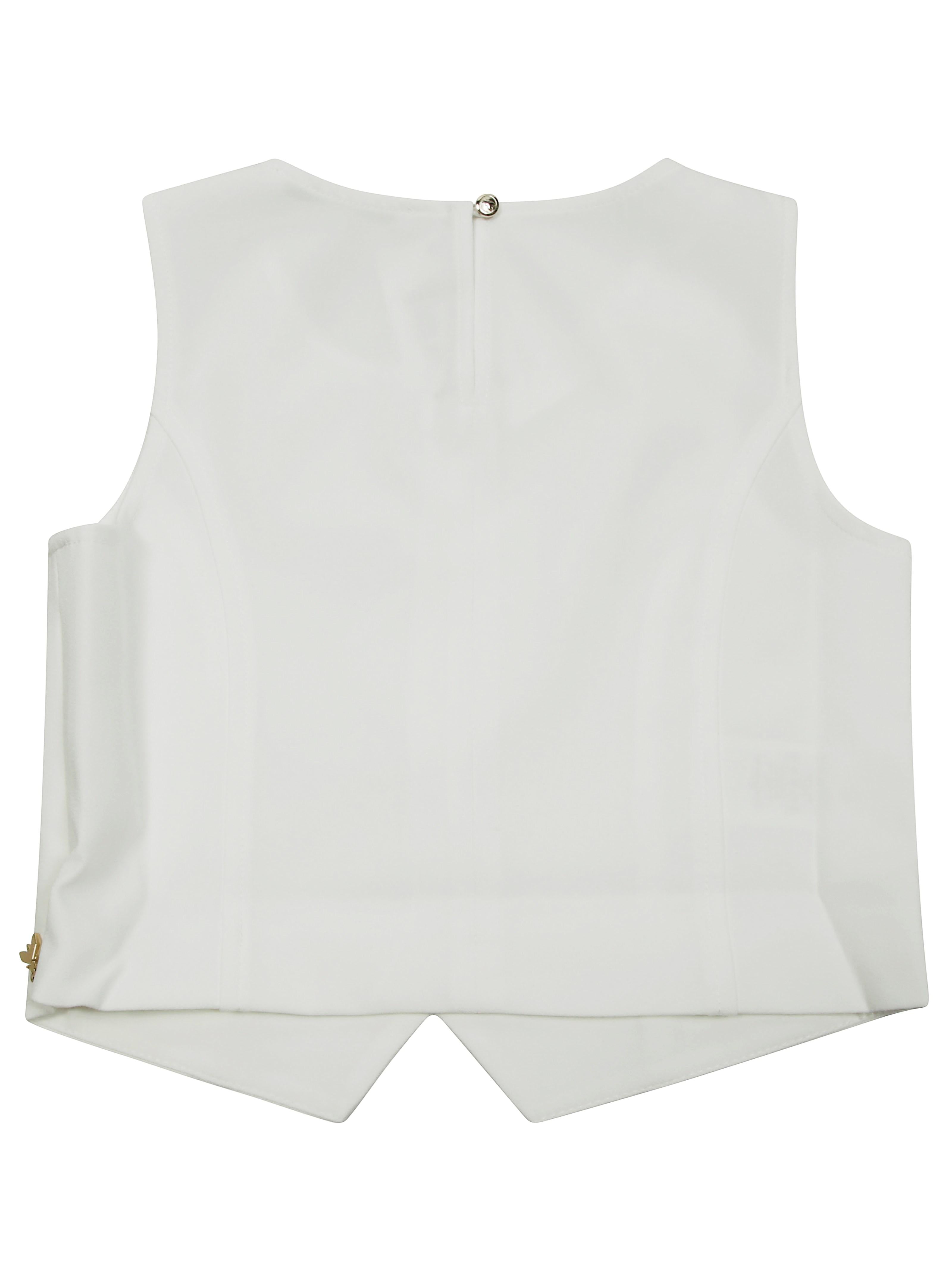 Patrizia Pepe top crop con fiocchetti bianco 7C0257-A555 W146 PATRIZIA PEPE 