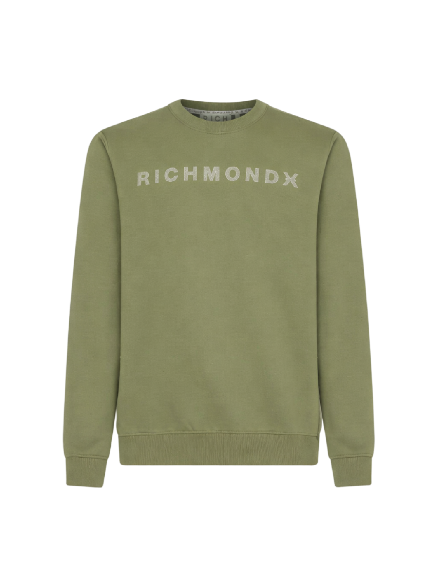 John Richmond felpa uomo con logo Sejam verde UMP26004FE GREEN MAYFLY John RICHMOND 