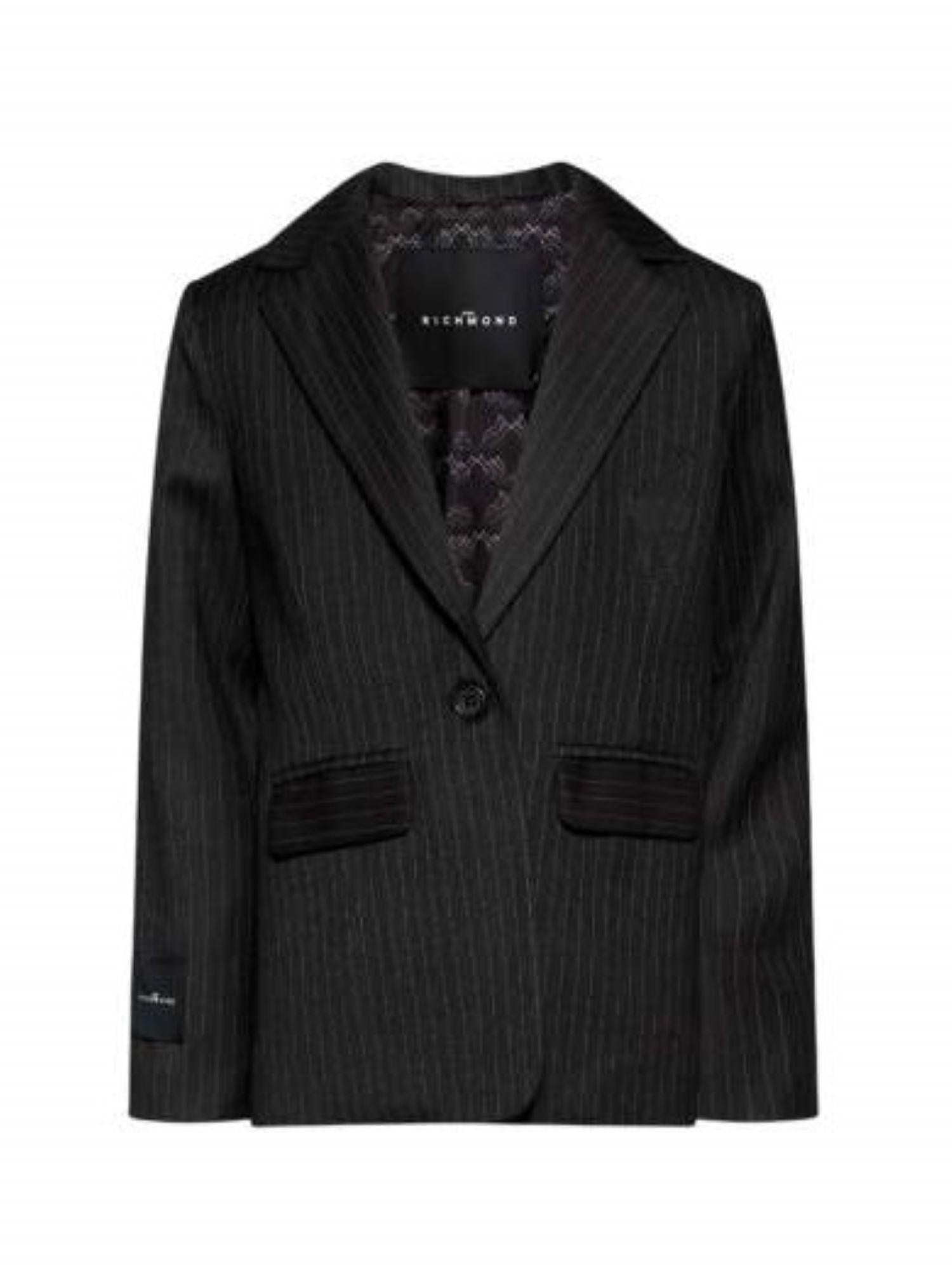 John Richmond giacca blazer gessata bambino Risha grigio RBP26075GC GREY DARK PINSTRIPE John RICHMOND 