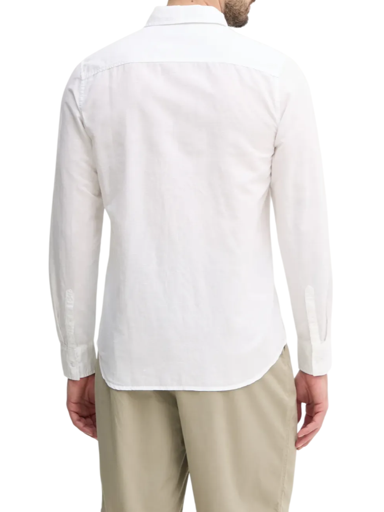 Calvin Klein Jeans camicia in misto lino manica lunga bianco J30J327295 YAF Calvin Klein Jeans 
