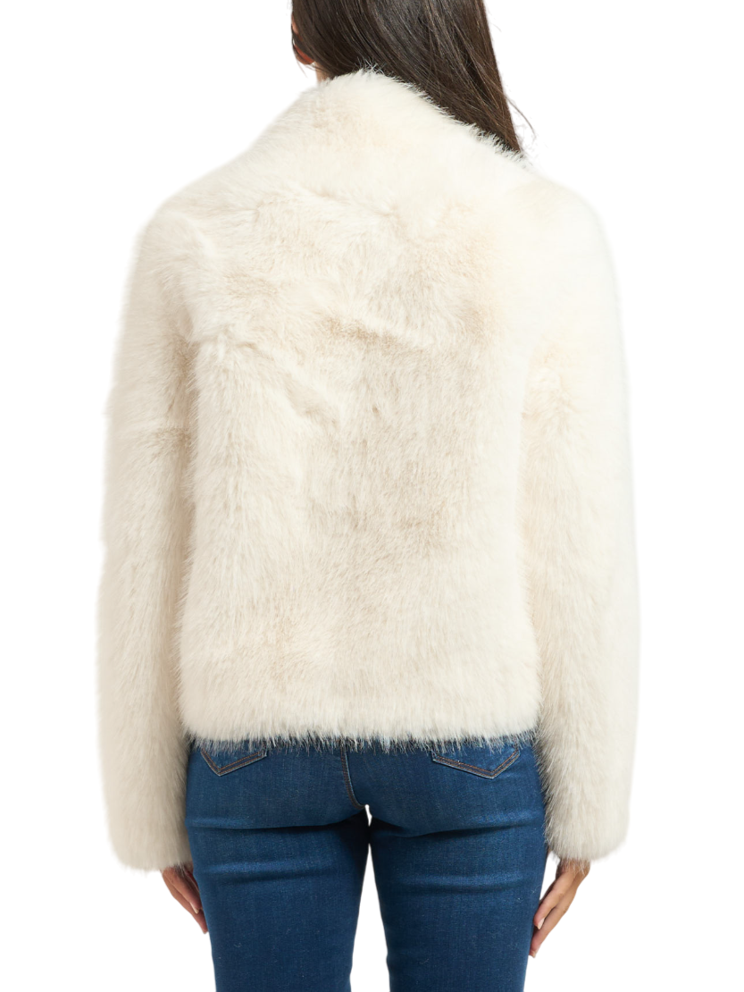 Yes Zee pelliccia ecologica donna avorio G004-KO00 0157 YES-ZEE 