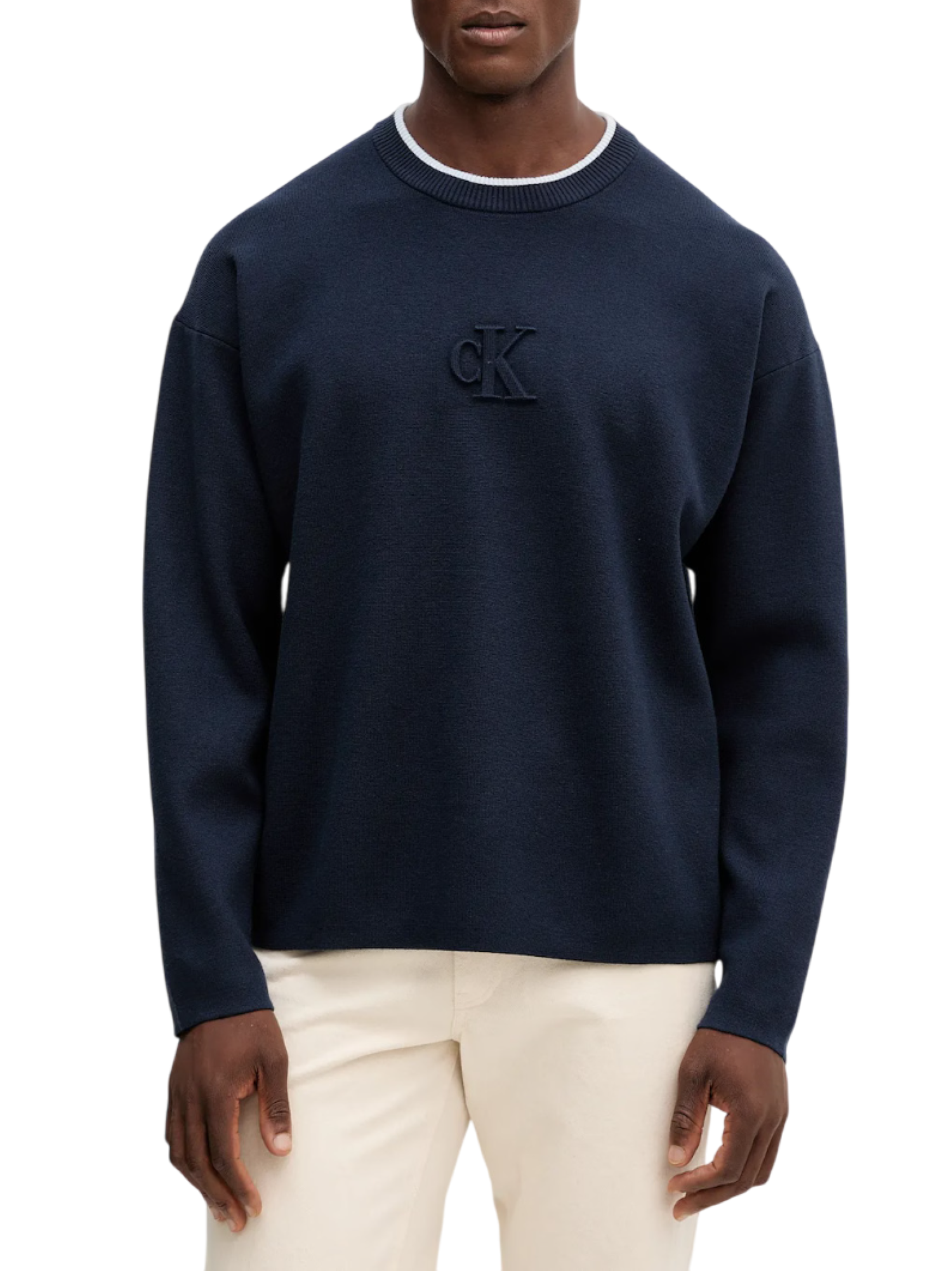 Calvin Klein Jeans maglia uomo con logo blu scuro LV04RD300G CEF Calvin Klein Jeans 