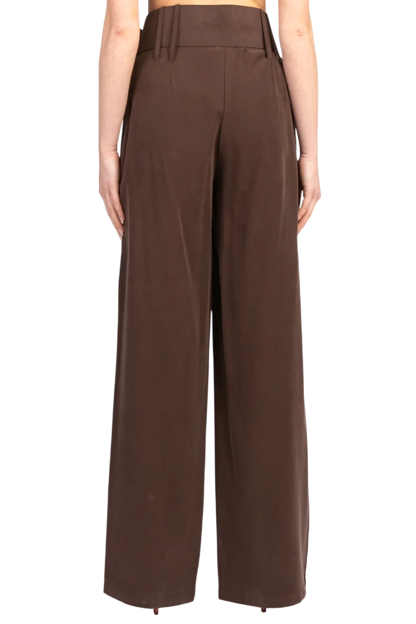 Haveone pantaloni gamba larga con cintura marrone PGM-N114 MORO HAVEONE 