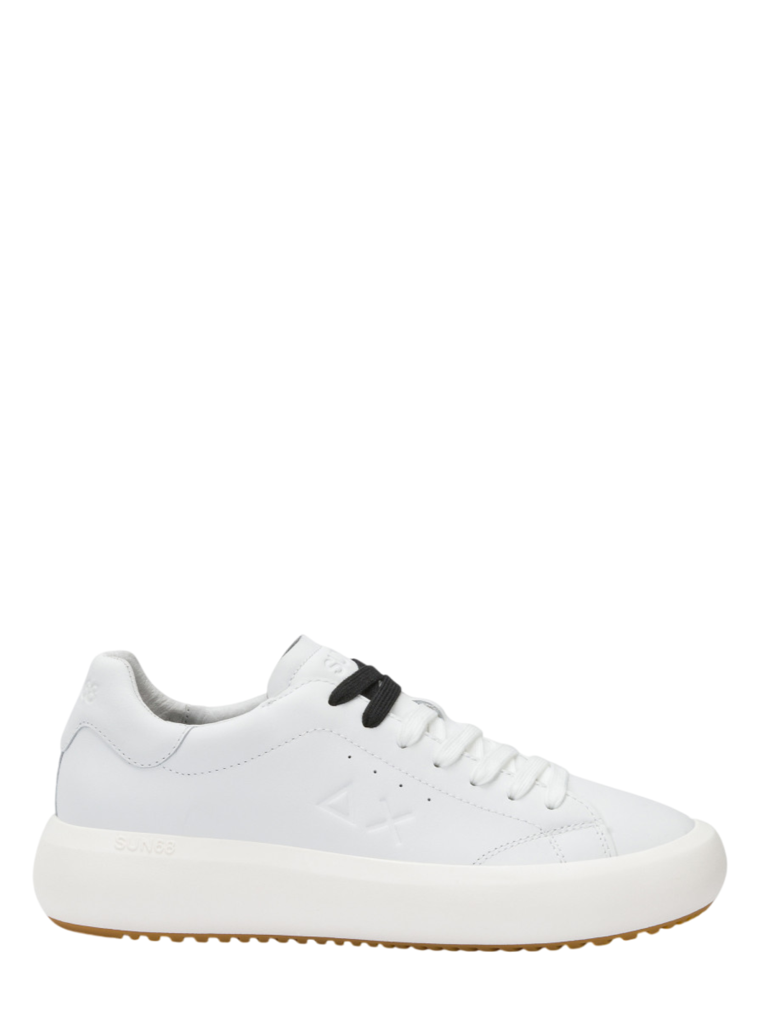 Sun68 sneakers Big Boy Classic in pelle con logo bianco Z35138 BIANCO-BIANCO SUN68 