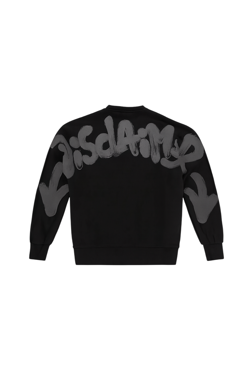 Disclaimer felpa uomo con logo nero 55104 NERO-ST.NERA DISCLAIMER 