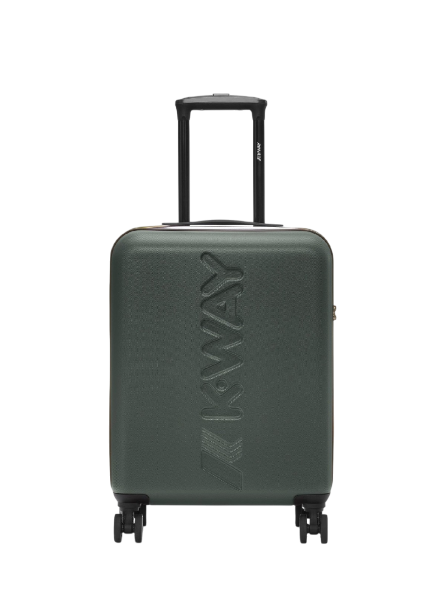 K-Way trolley rigido Small da viaggio con logo verde militare