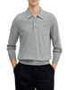 Tommy Hilfiger polo uomo misto cashmere grigio