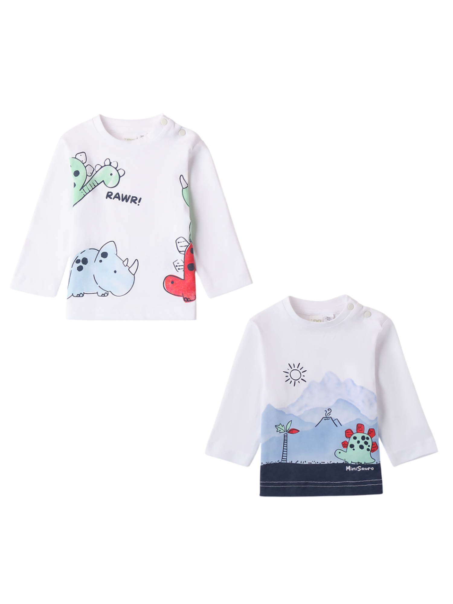 iDo set 2 T-shirt manica lunga con stampa bianco 4B031 0113 iDO 