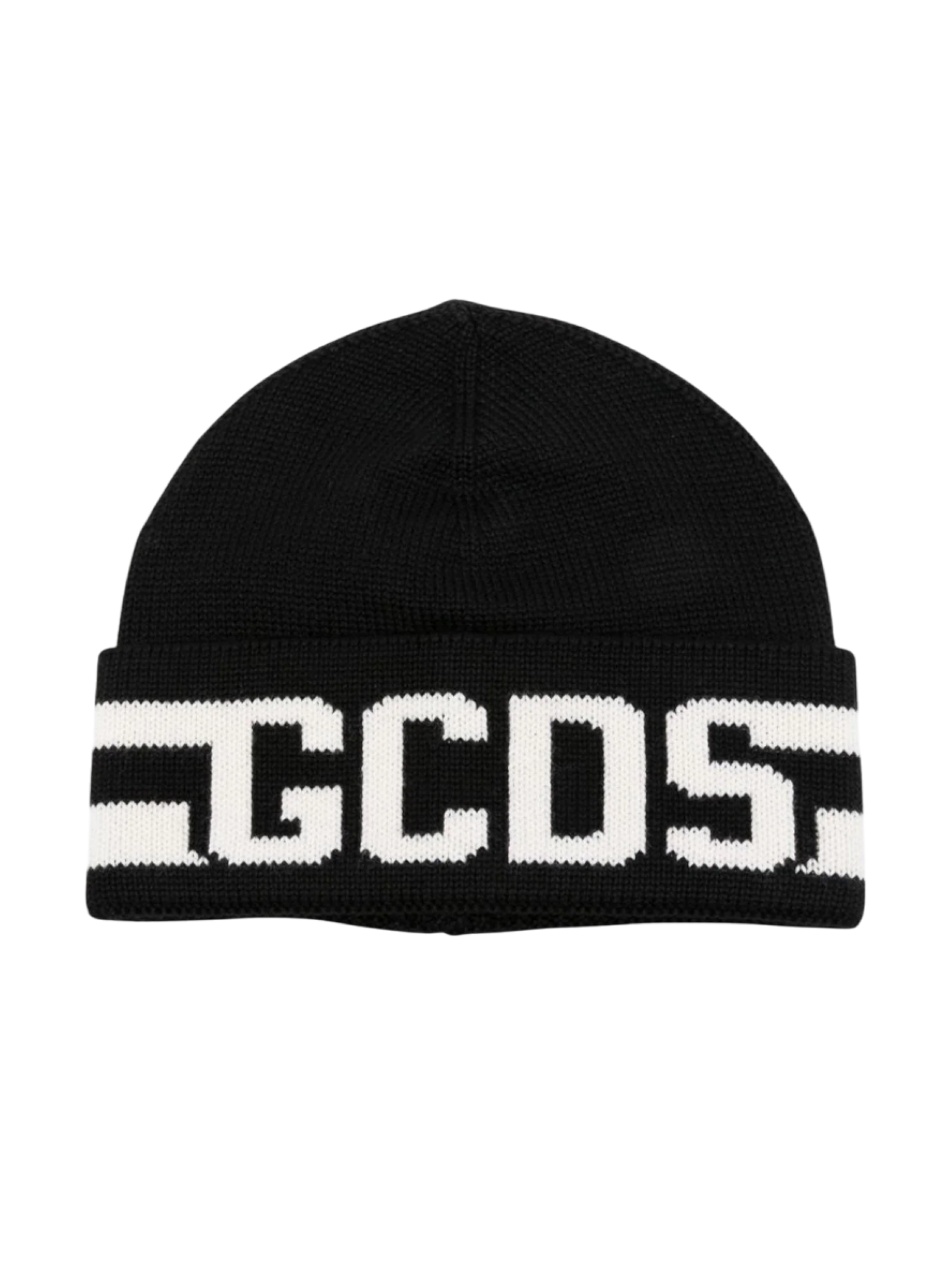 Gcds cappello bambino in maglia con logo nero B2JU5818AL9 BLACK GCDS 