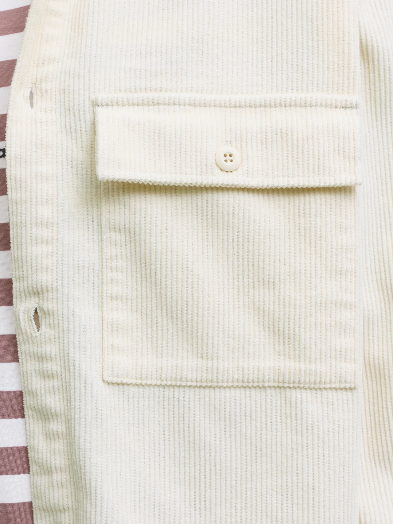 Jack&Jones camicia uomo in velluto millerighe panna 12278825 ANTIQUE WHITE JACK&JONES 