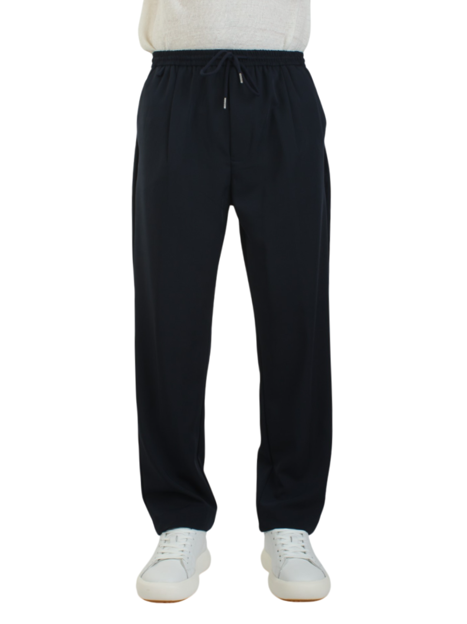 Yes Zee pantaloni gamba larga con coulisse nero P690-KE00 0801 YES-ZEE 