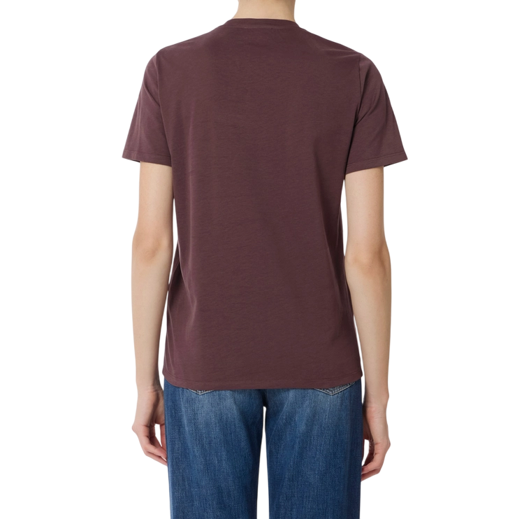 Elisabetta Franchi T-shirt in jersey con collana logata borgogna MA02856E2 EA4 ELISABETTA FRANCHI 