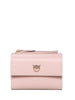 Pinko portafogli Compact in pelle con tasca esterna rosa