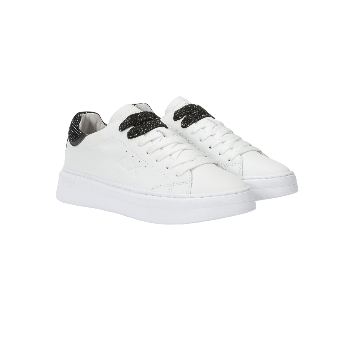 Sun68 sneakers Grace Leather in pelle bianco nero