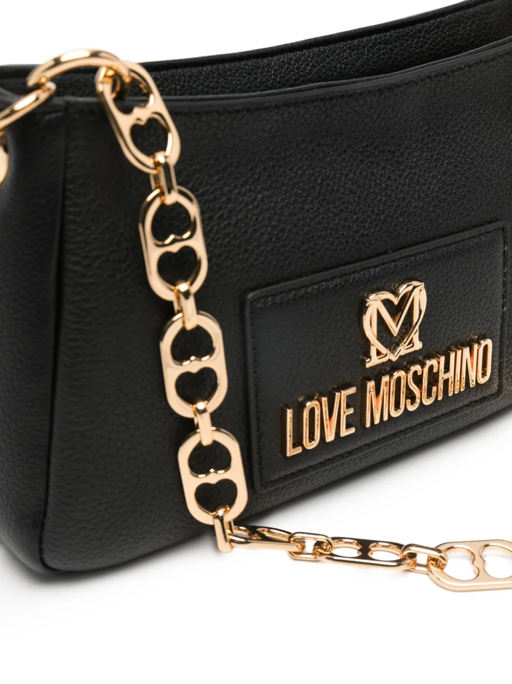 Love Moschino borsa a spalla in ecopelle martellata nero JC4167PP1O-L12 00A MOSCHINO LOVE 