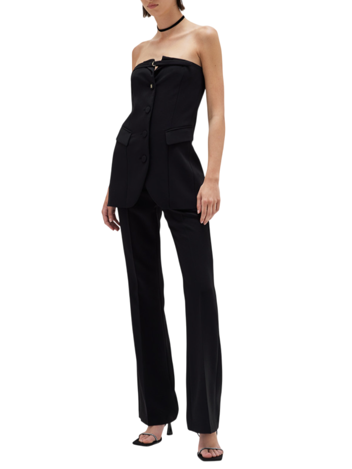 Blugirl pantaloni a zampa in tessuto crepe nero RA5154T2968 22222 BLUGIRL 