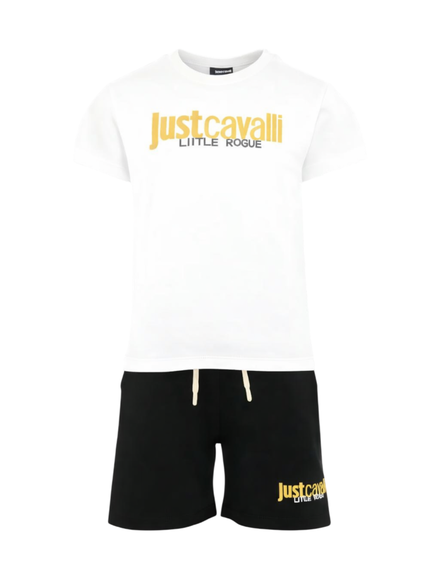 Just Cavalli completo bambino T-shirt e shorts bianco nero JIP26090CJ WHITE-BLACK JUST CAVALLI 