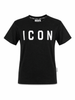 Icon T-shirt manica corta bambino con logo nero