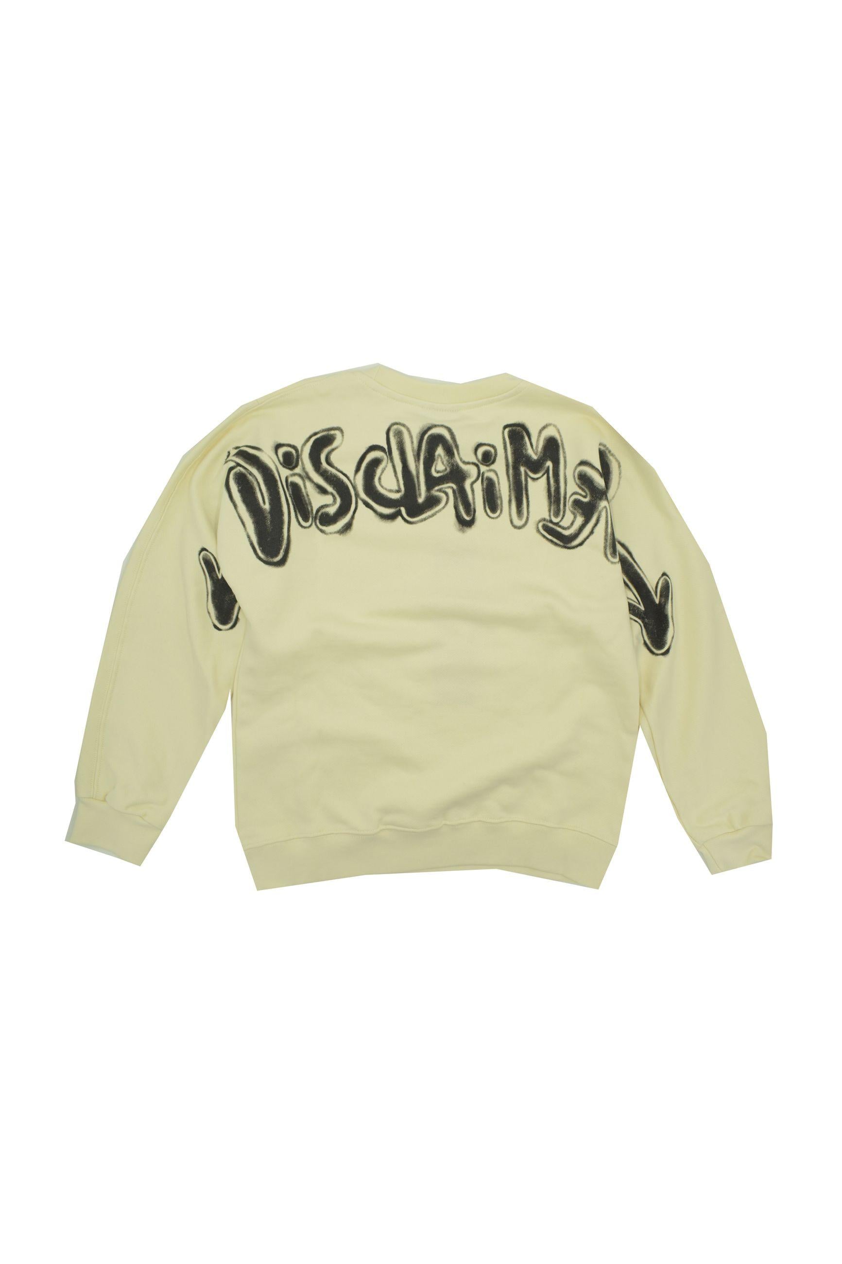 Disclaimer felpa bambino con logo color latte 58602 LATTE-ST.NERA DISCLAIMER 