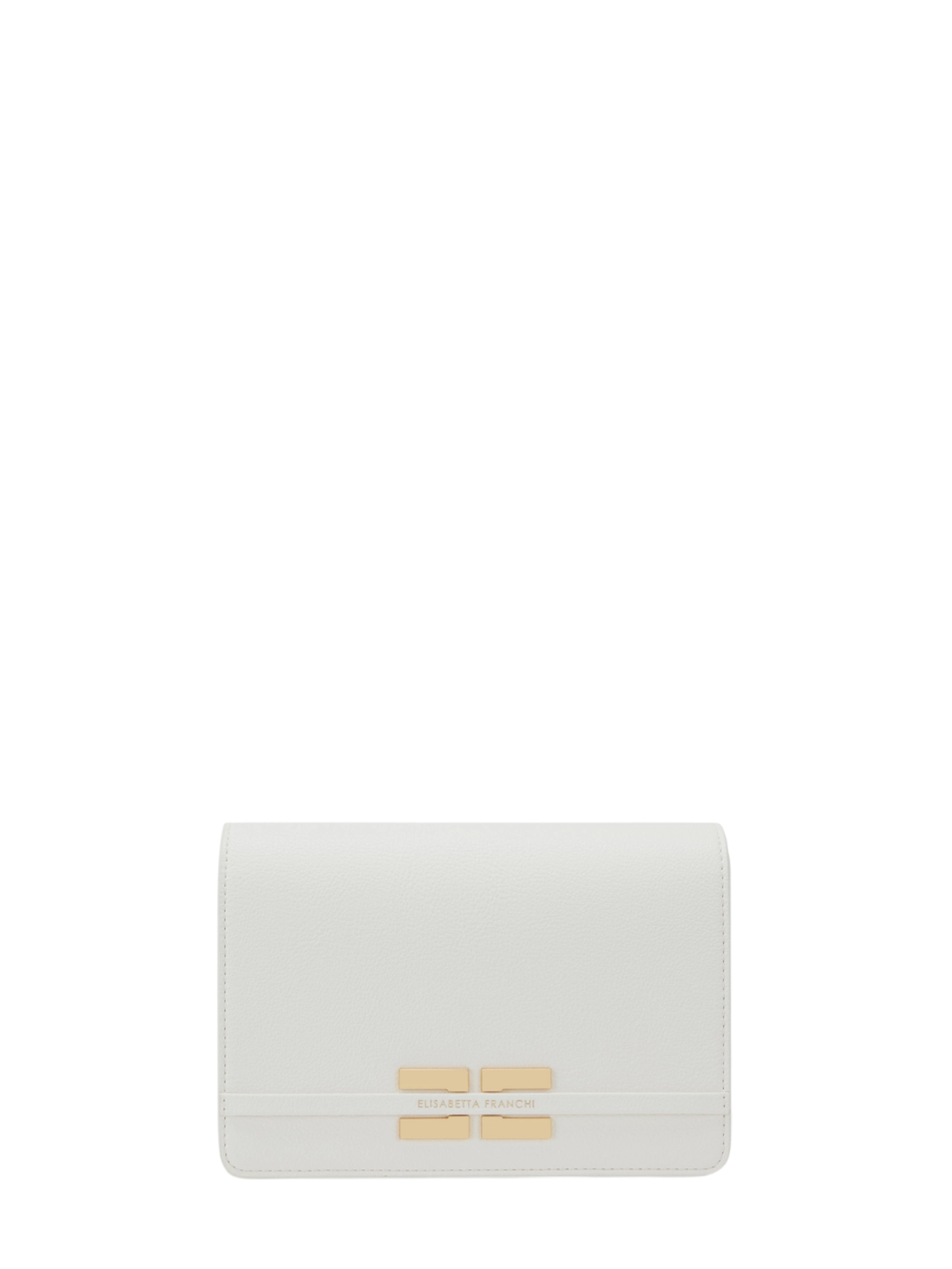 Elisabetta Franchi borsa a tracolla in ecopelle martellata panna BS39A61 193 ELISABETTA FRANCHI 