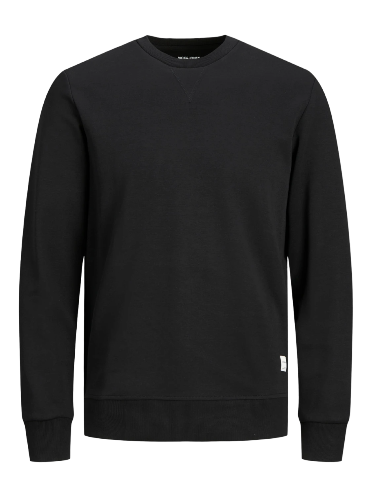 Jack&Jones felpa uomo basic nero 12181903 BLACK JACK&JONES 