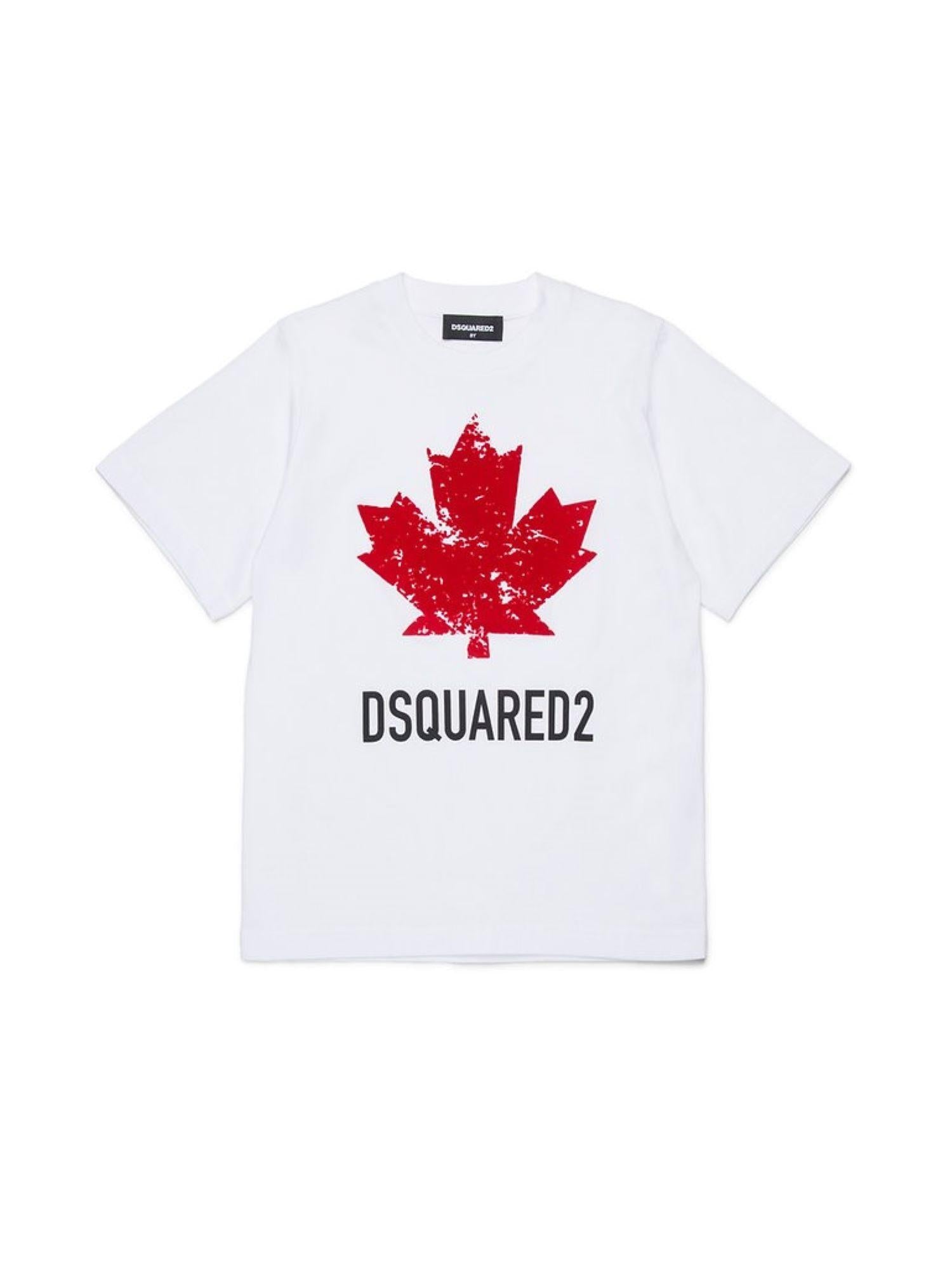 Dsquared2 T-shirt manica corta in jersey bianco DQ2982-D00XM DQ100 DSQUARED2 