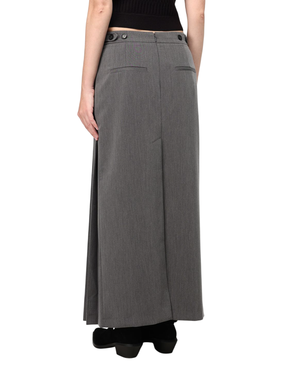 Pinko gonna midi Boito a pieghe grigio 104380-A18E I72 PINKO 
