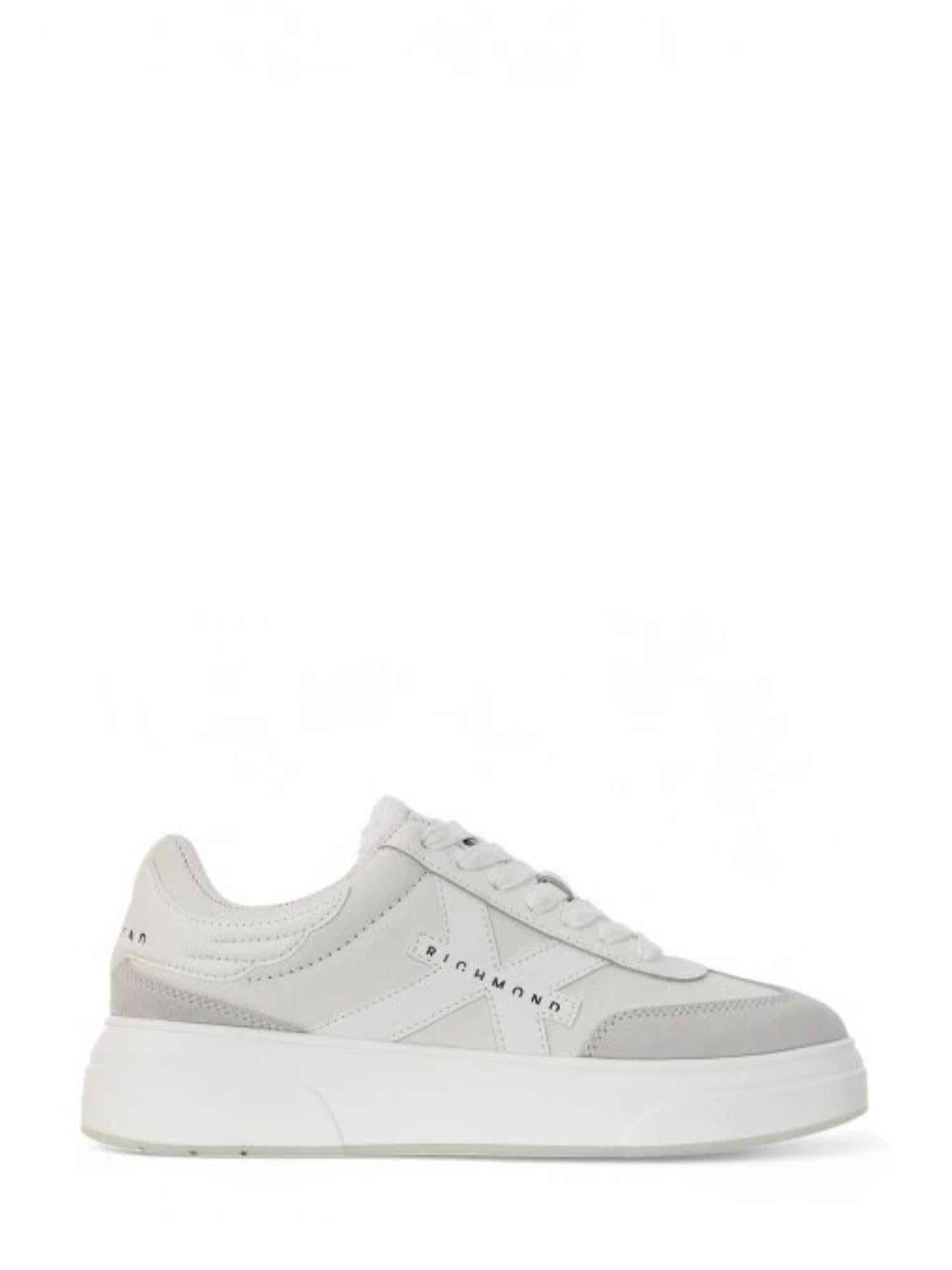 John Richmond sneakers in pelle e suede bianco ecrù 27310-CP A John RICHMOND 