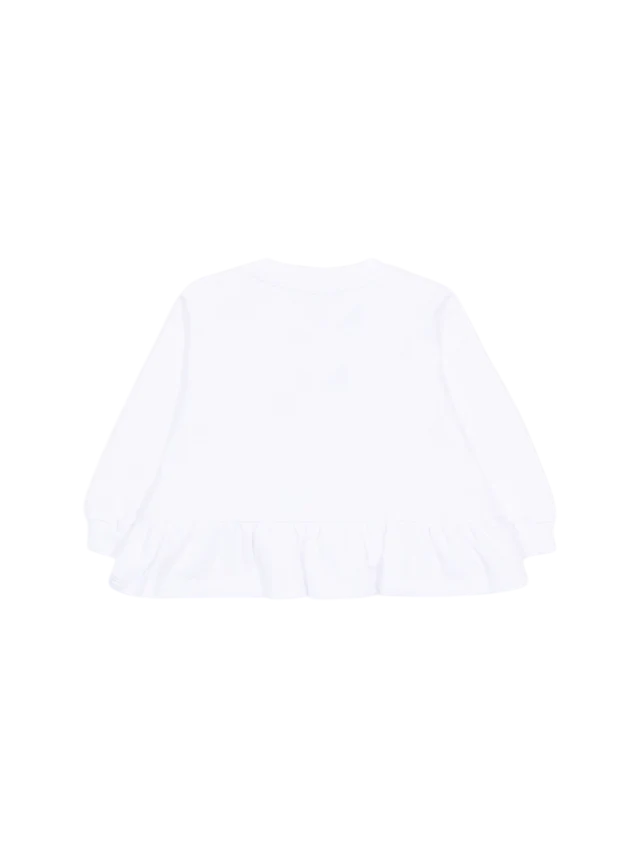 Moschino felpa neonata con stampa orsetto bianco MDF035-LDA00 10101 MOSCHINO 