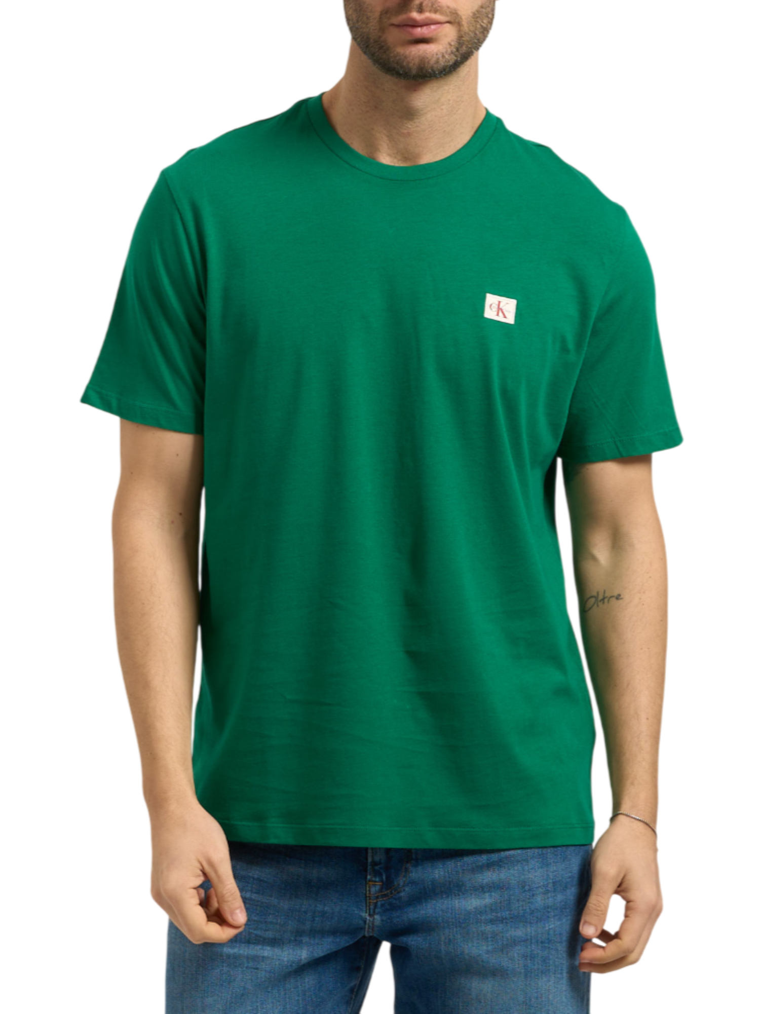 Calvin Klein Jeans T-shirt uomo manica corta verde LV04RC272G L4G Calvin Klein Jeans 