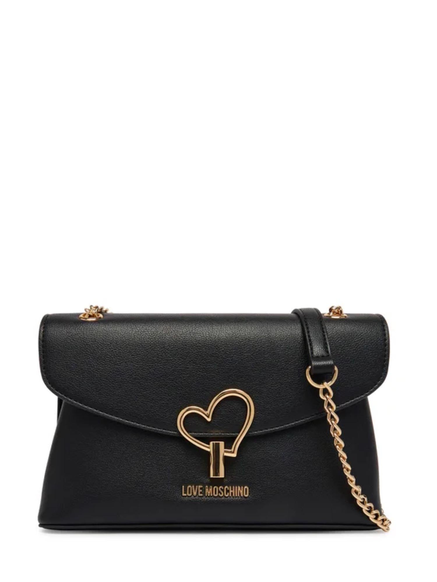 Love Moschino borsa a spalla in ecopelle martellata nero JC4138PP1O-LQ0 000 MOSCHINO LOVE 