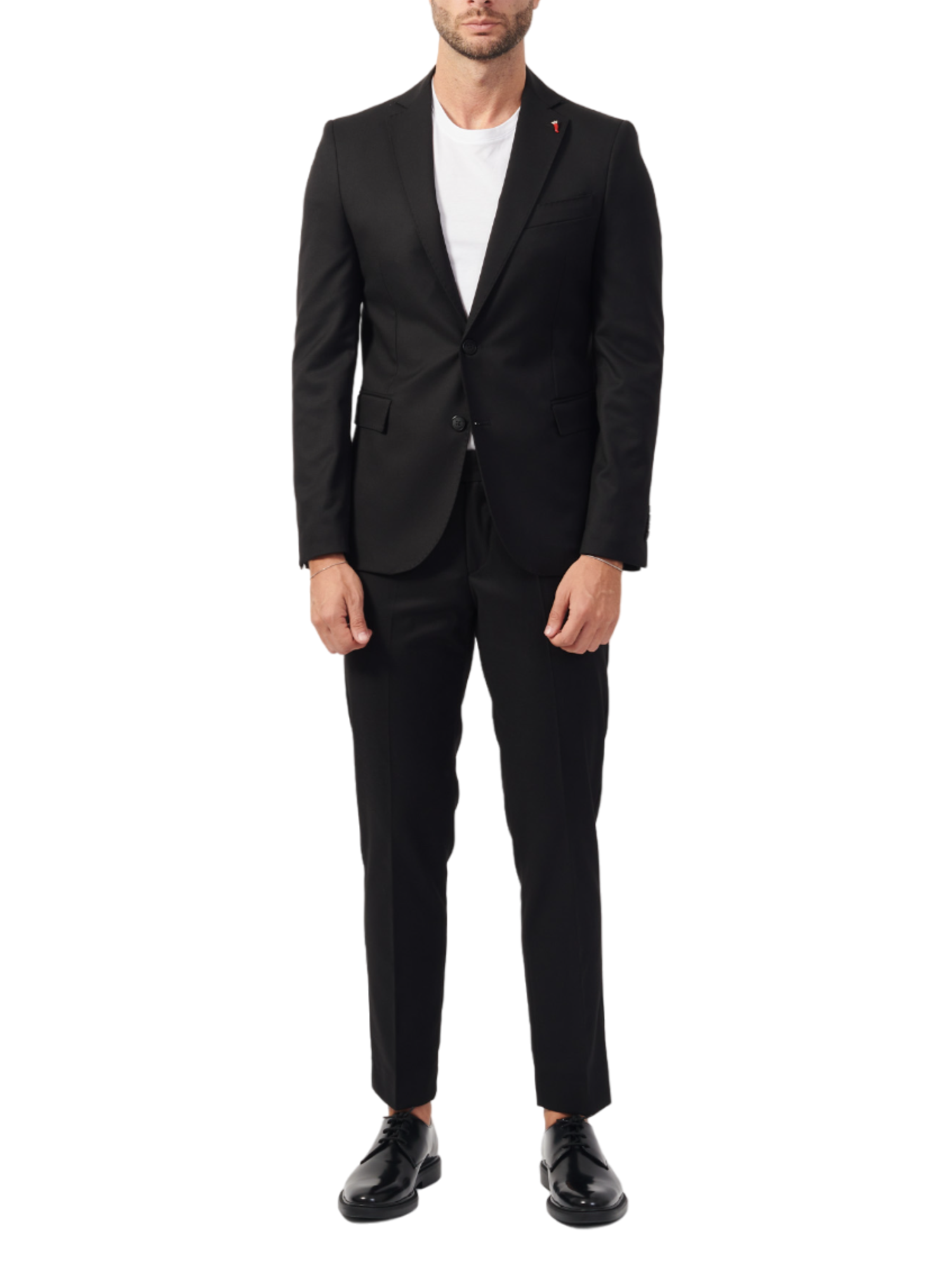 Mulish completo uomo giacca monopetto e pantaloni nero ZEUS-AB7200 NERO MULISH 