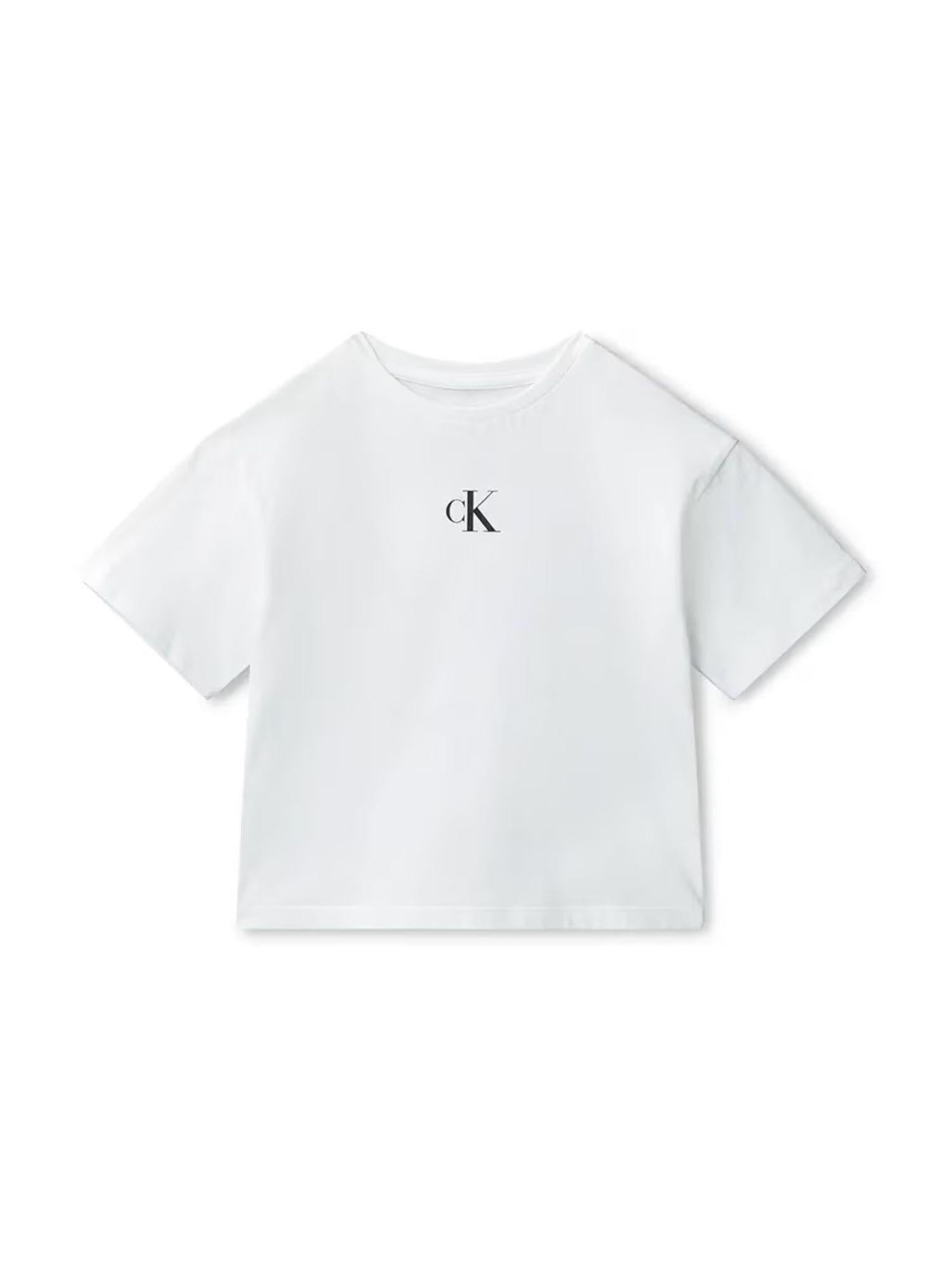 Calvin Klein Jeans T-shirt manica corta bambina bianco LVCKSJA16G YAF Calvin Klein Jeans 