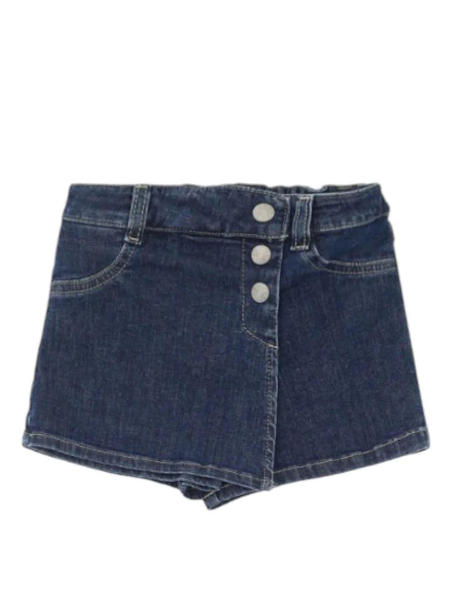 Please gonna pantalone corta in denim lavaggio medio RB08012G77 1670 PLEASE KID 