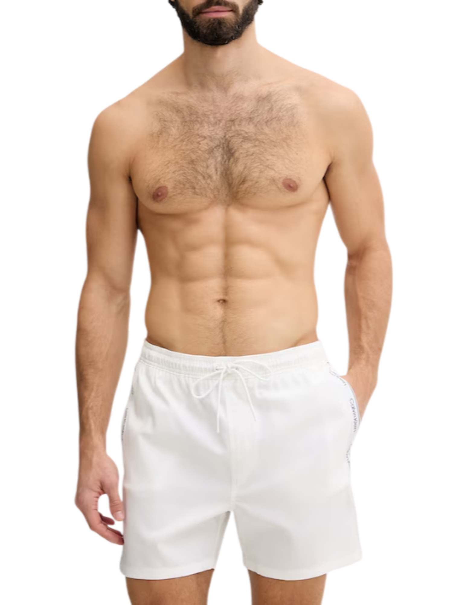Calvin Klein boxer mare uomo con bande logate bianco LV00N61002 100 Calvin Klein Beachwear 