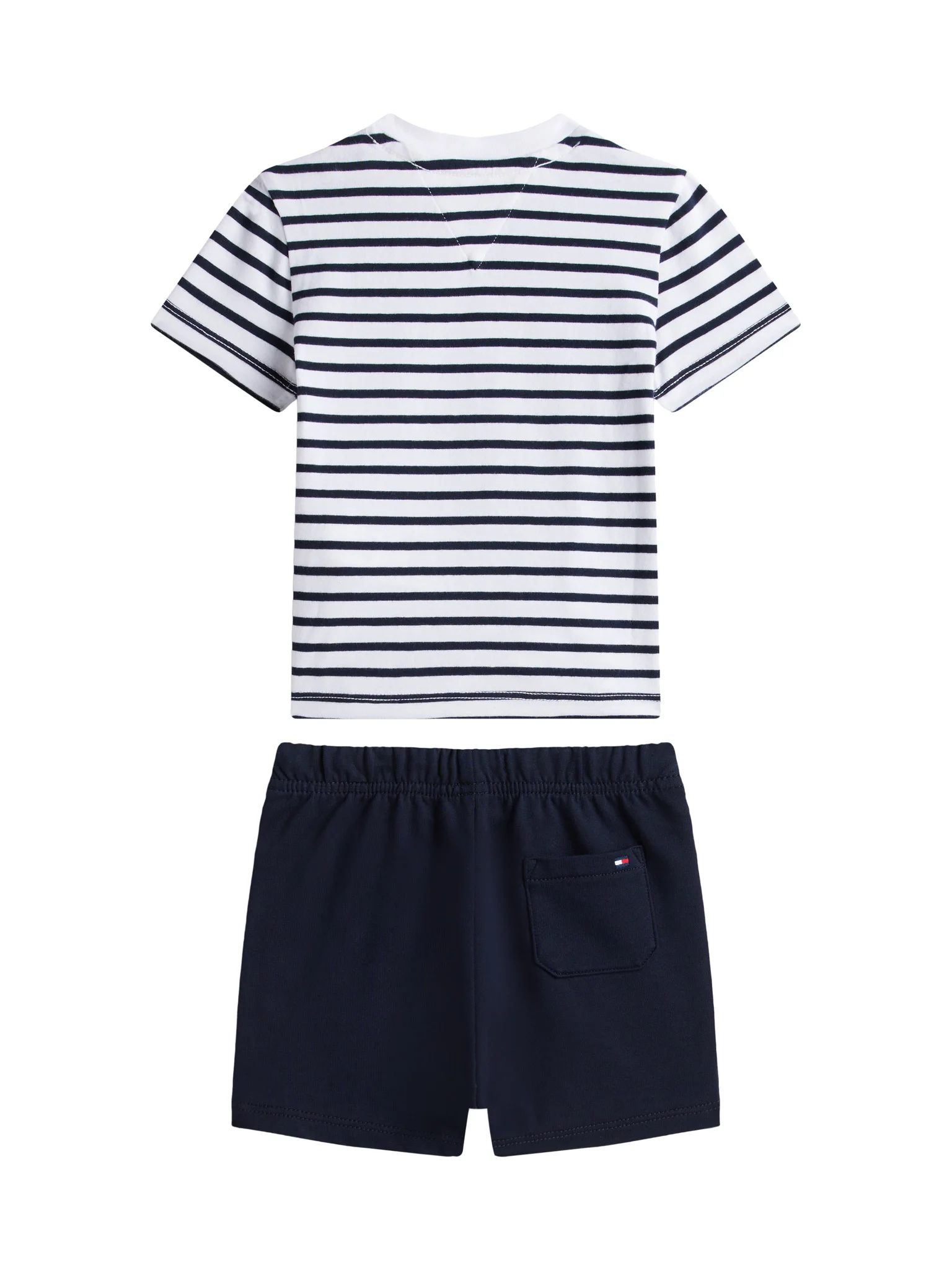 Tommy Hilfiger completo neonato T-shirt a righe e shorts blu bianco KN0KN02379 C1G Tommy Hilfiger 