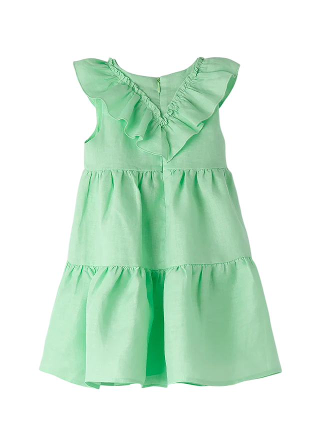 iDo abito con balze e rouches verde 4B490 5021 iDO 
