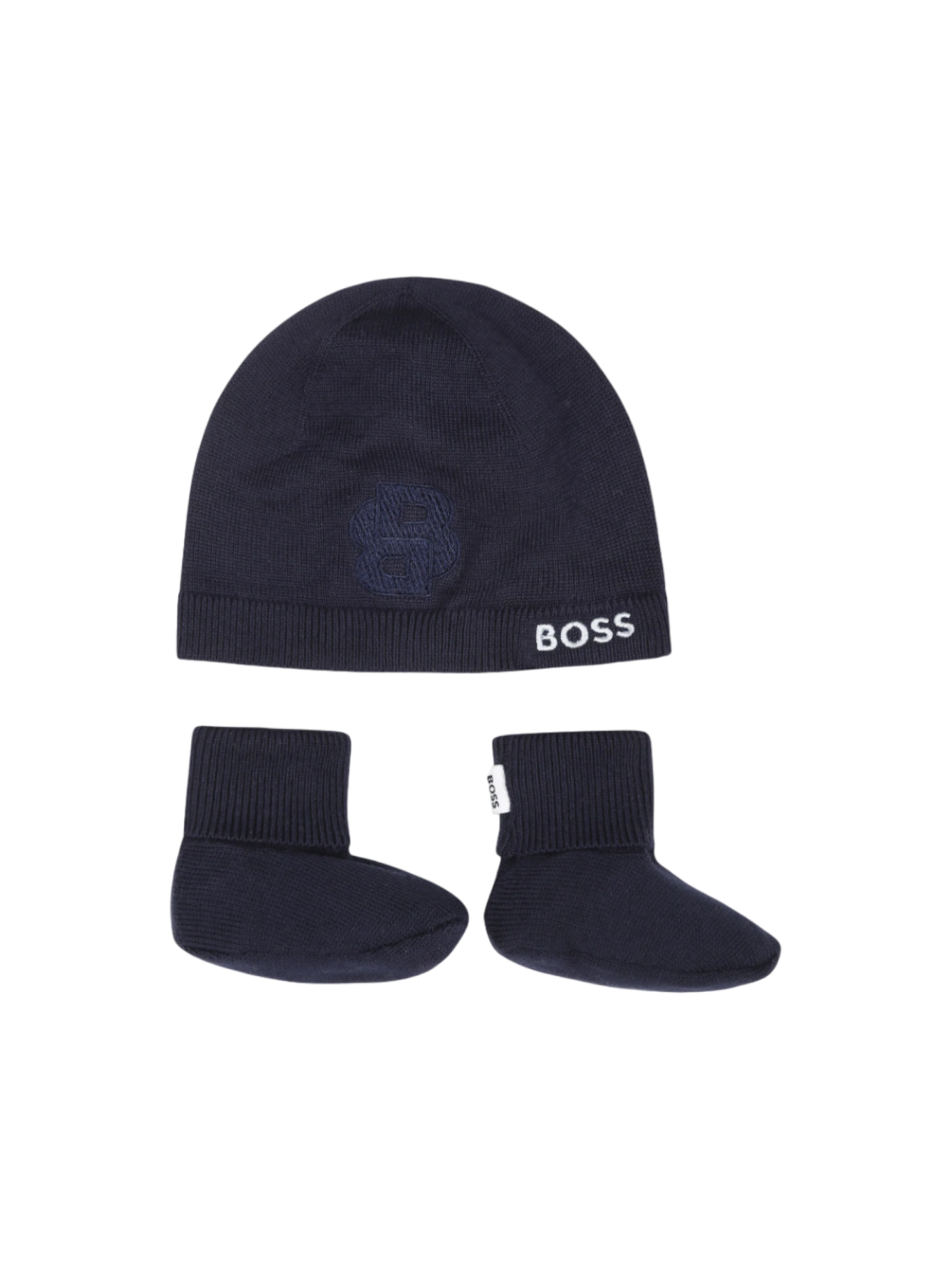 Boss set cappello e calzini in maglia blu