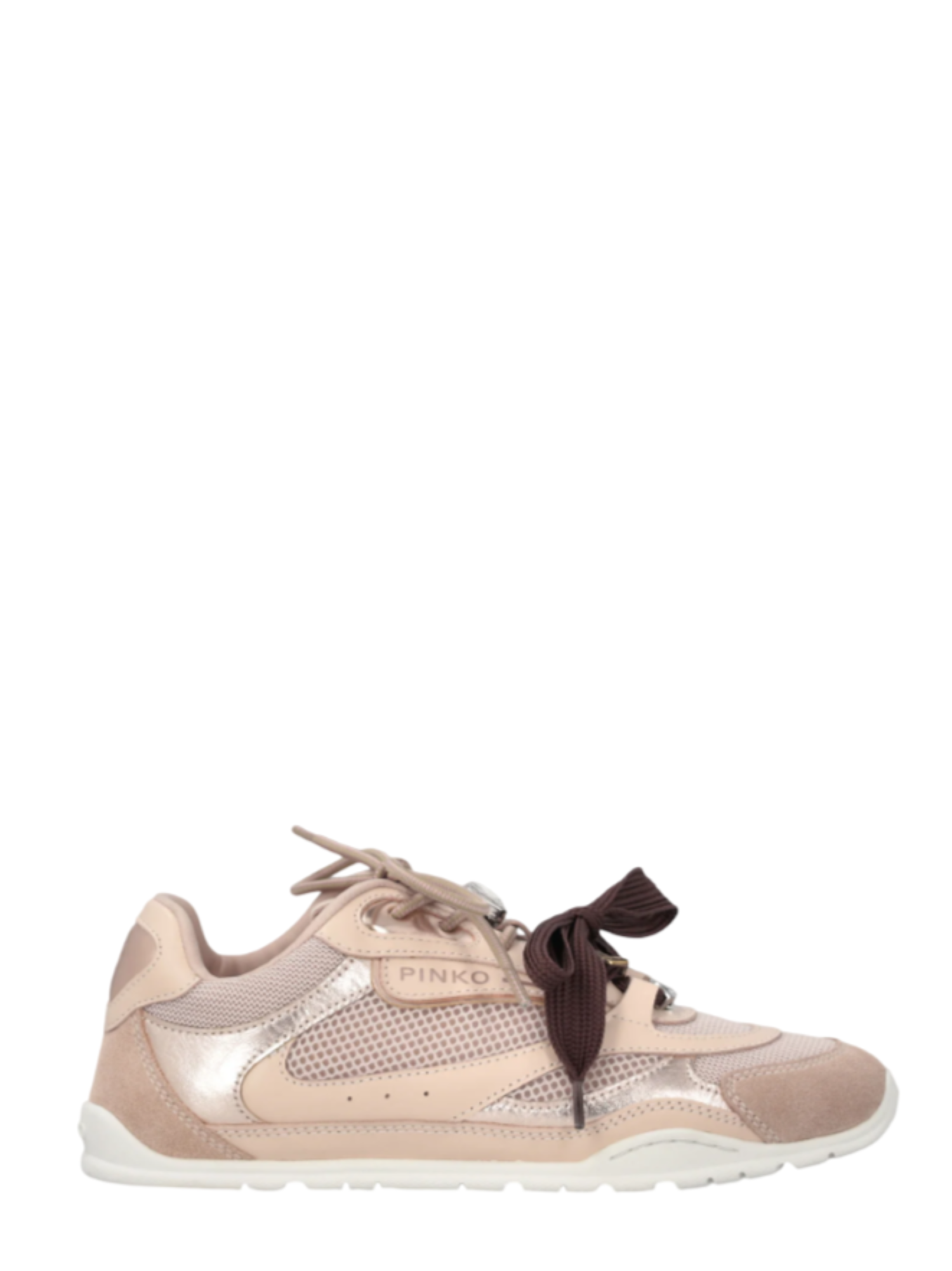 Pinko sneakers Yulia in pelle e mesh doppi lacci rosa SS0185P020 P26 PINKO 