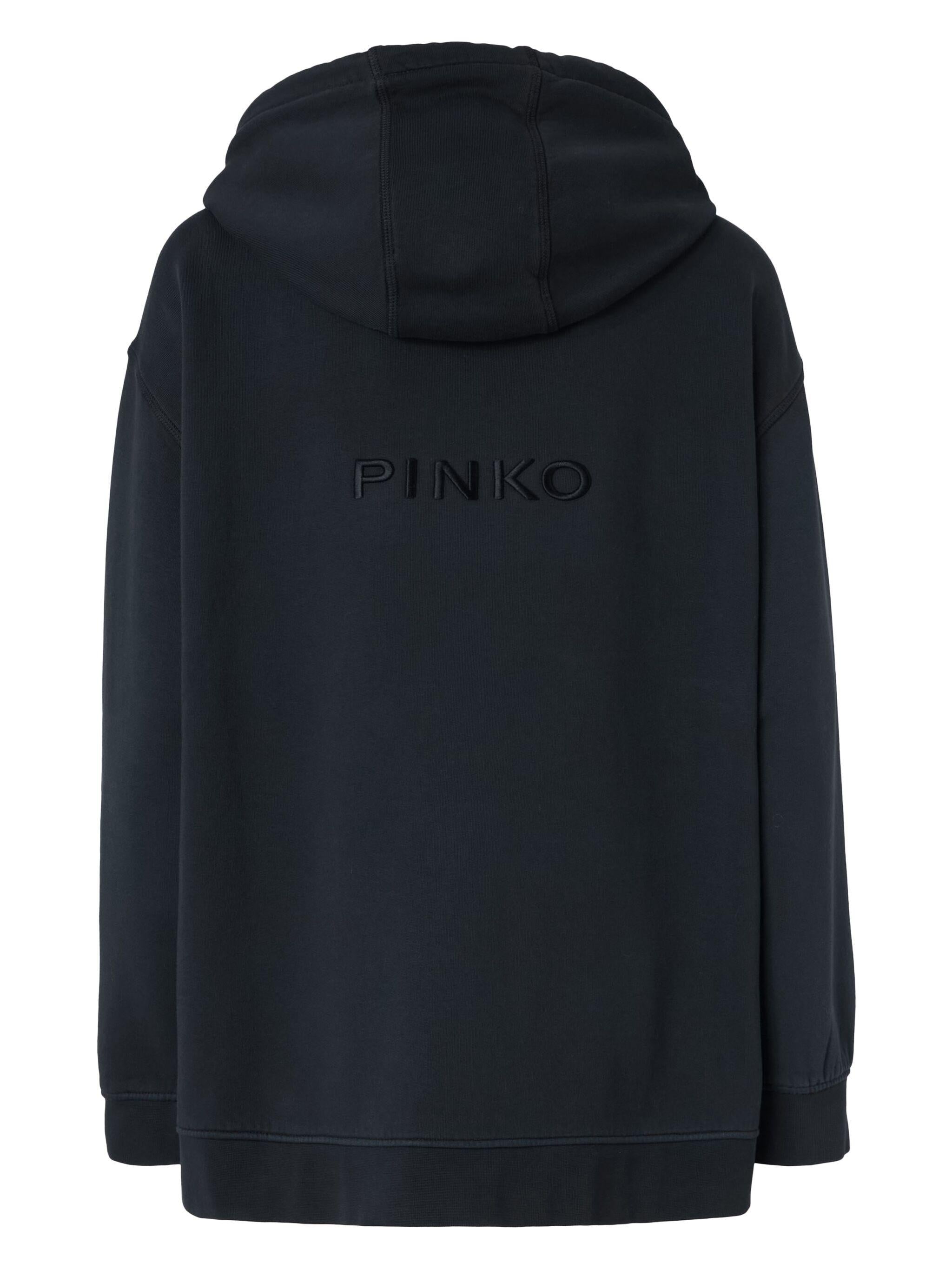 Pinko felpa Gremito con cappuccio e zip nero 101133-A21P Z98 PINKO 