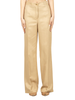 Vicolo pantaloni palazzo donna misto lino beige