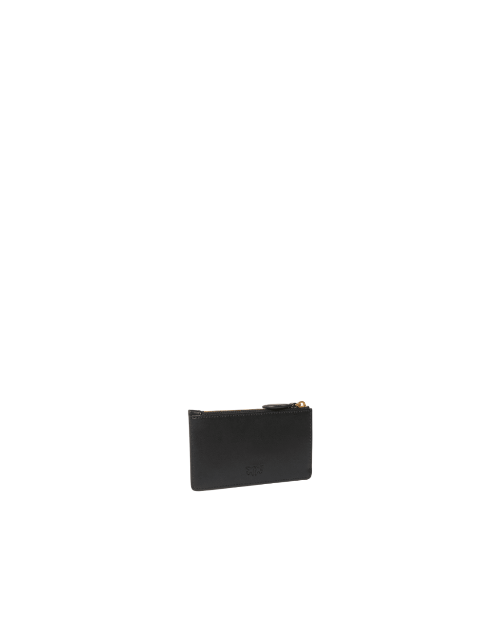 Pinko portacarte Airone in pelle con logo nero oro 100251-A0F1 Z99Q PINKO 