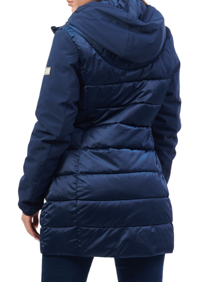 Yes Zee piumino lungo imbottito trapuntato blu O045-M800 0710 YES-ZEE 