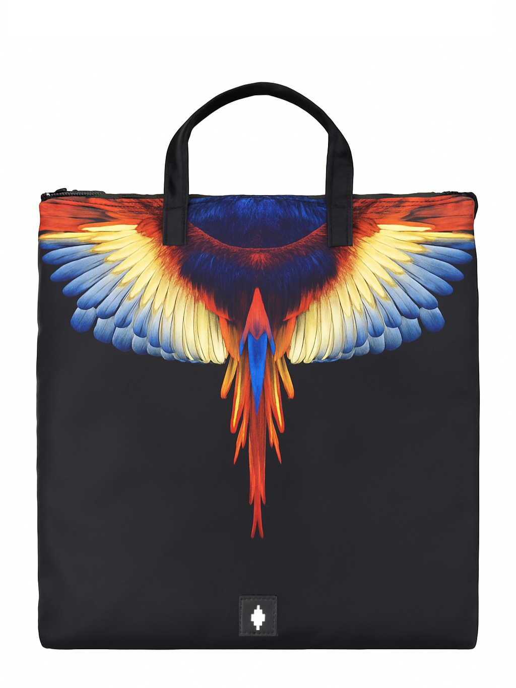 County of Milan zaino in nylon con stampa iconica nero COMAF250121 NERO-YELLOW WINGS COUNTY OF MILAN 
