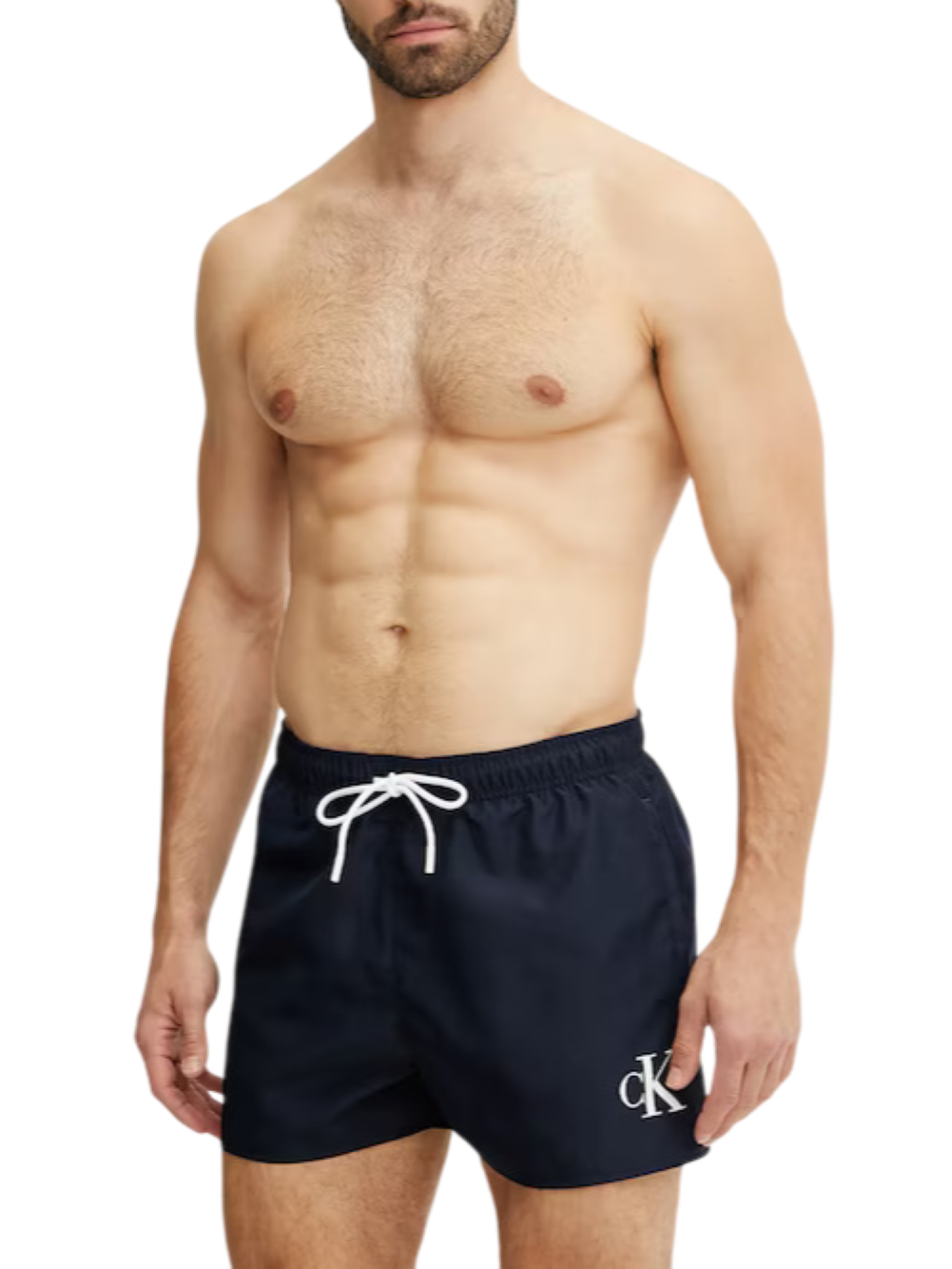 Calvin Klein boxer mare con stampa logo blu KM0KM01099 CEF Calvin Klein Beachwear 